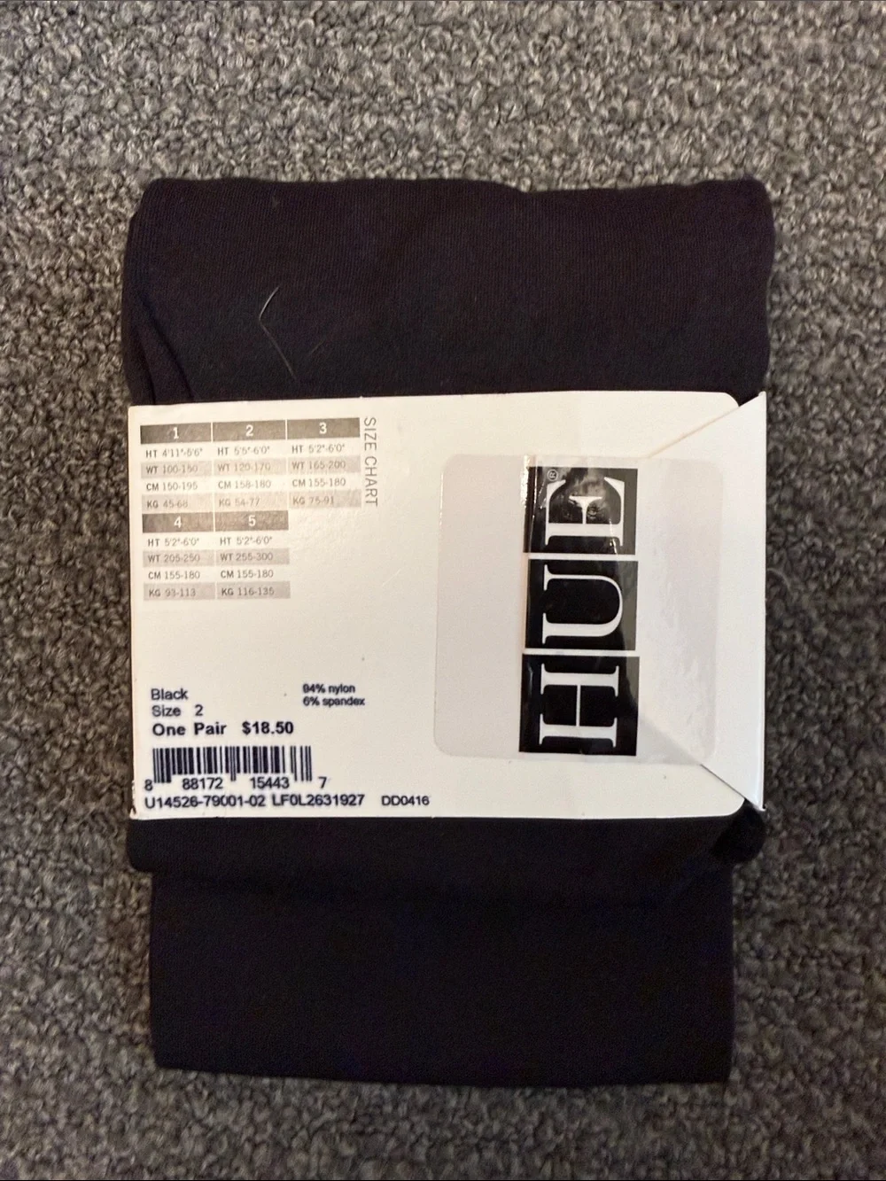 HUE Styletech Blackout Tights in Black